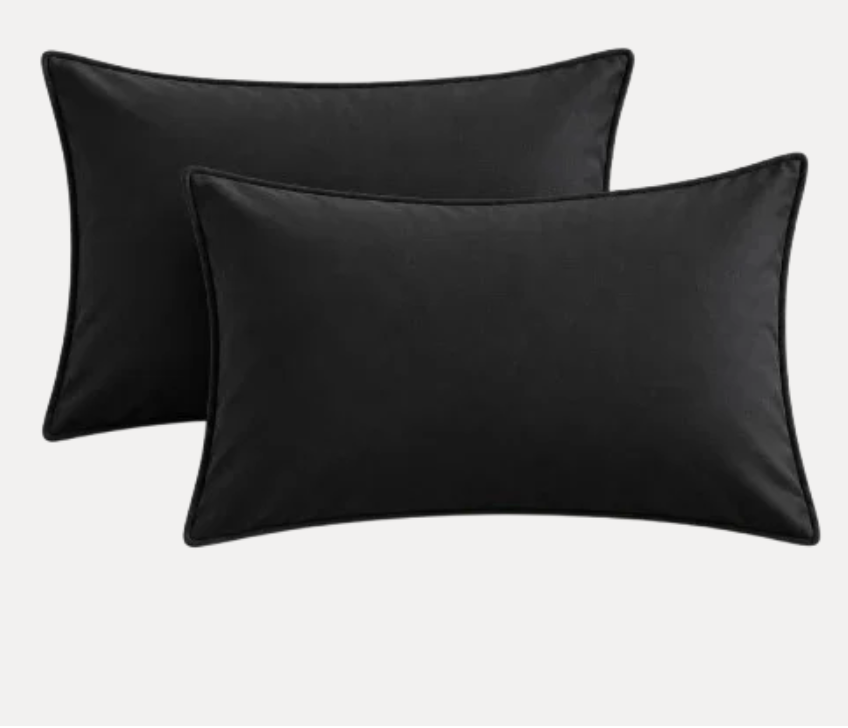 Dos fundas de almohada Nuvia negras